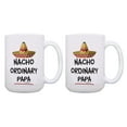 thumbnail image 1 of ThisWear Papa Mug Set Nacho Ordinary Papa Coffee Cup Grandfather Gift 2 Pack 15oz Coffee Mugs Multi, 1 of 4