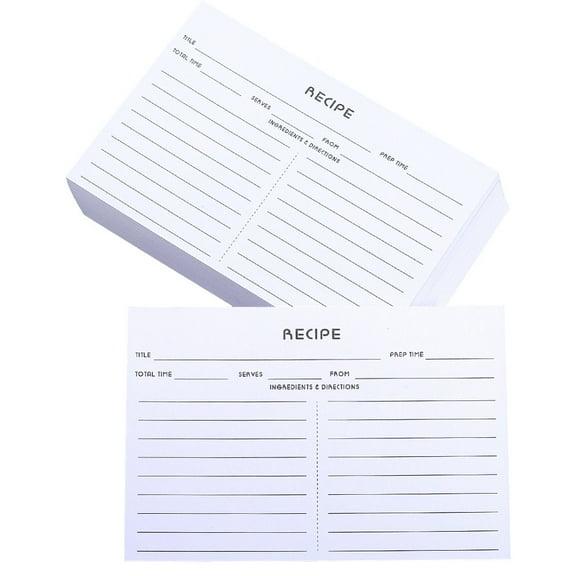 Paper Recipe Card Rectangle White 100x150x0.5mm