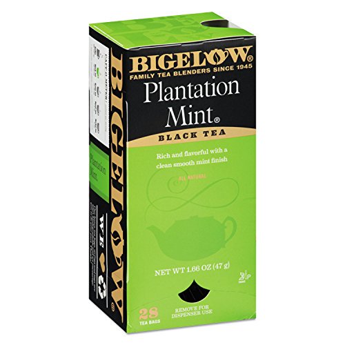 Bigelow Plantation Mint Black Tea Bags 28Count Box (Pack of 1) Mint