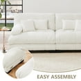 thumbnail image 5 of L-Shaped Sectional Sofa,Luxury Oversized Cloud Sectional Sofa with Ottoman, 3-Seater, Deep Chenille,for Living Room, 5 of 9