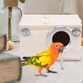 thumbnail image 2 of Caja nido para pájaros con percha, jaula de madera para pájaros, casa nido para cacatúas, agapornis, periquitos, pinzones y loros, 2 of 8