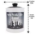 thumbnail image 5 of Cottage Creek Ceramic White Piggy Bank, New York City Theme, 5 of 6