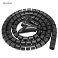 thumbnail image 2 of Wire Storage Pipe Bite-proof Cable Organizer Spiral Protective Cable Winder Spiral Cable Winder Pattern Random, Black, 16mmx1.5m, Clamp 16mm, 2 of 8