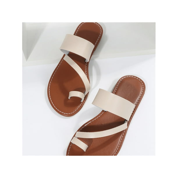 Ladies slip on sale on sandals