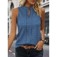 thumbnail image 3 of Eytino Tank Top for Women Loose Fit V Neck Workout Sleeveless Tops Dressy Casual Summer Tank Blue S-2XL, 3 of 10