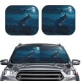 thumbnail image 2 of Haiem Lonely Night Wolf Car Windshield Sun Shade (2 Pieces) Foldable Windshield Sun Shade Car Accessories for Truck SUV Pickup-Large, 2 of 7