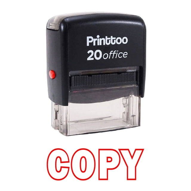 Printtoo Rubber Stamp Office Stationary COPY Self Inking Custom Stamp-Red