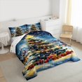 thumbnail image 3 of Manfei Dreamy Christmas Festival Bedding Comforter Set for Kids, Glitter Xmas Tree Twin Comforter Sets, Fairy Tale Reversible Bedding Set, Super Cozy Room Decor, 2-Piece, 3 of 8
