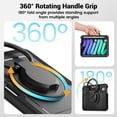 thumbnail image 4 of Decase for iPad Mini 7 Case 2024 (A17 Pro) Case,Rugged Durable Shockproof Tablet Cover with 360° Rotating Hand Strap Foldable Hidden Stand,for iPad Mini 7th/6th Generation Case (2024/2021),Black, 4 of 9