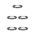 thumbnail image 3 of Qarigey Collar de cadena de bordillo Pieza universal Para varias ocasiones Collar de metal Collares Intersticial único negro Type2 NO2, 3 of 6