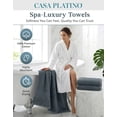 thumbnail image 6 of Casa Platino Bath Sheet 4 Pack - Quick Dry Oversized Bath Towels, Soft Bath Sheet Towels Perfect for Family Use and Comfort - Cool Grey, 6 of 8