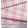 thumbnail image 2 of Soimoi White Cotton Poplin Fabric Check Check Print Fabric by Yard 42 Inch Wide, 2 of 3