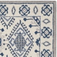 thumbnail image 2 of SAFAVIEH Micro-Loop Jolene Geometric Wool Area Rug, Ivory/Blue, 5' x 5' Square, 2 of 4