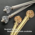 thumbnail image 6 of SKYPLUS LIVING Single Curtain Rod, 1-1/8 Inch, Glam Luxury Finish, Adjustable 36-72 Inches, 6 of 8