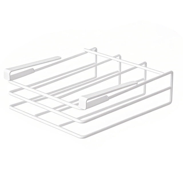 Under Cabinet Rack Organizer for Kitchen Heavy Duty Metal Cutting Board Holder with Hooks Space Saving Under Shelf Chopping Board Rack Pot Lid Holder
