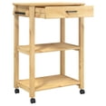 thumbnail image 2 of vidaXL Kitchen Trolley MONZA 60x40x90 cm Solid Wood Pine, 2 of 5