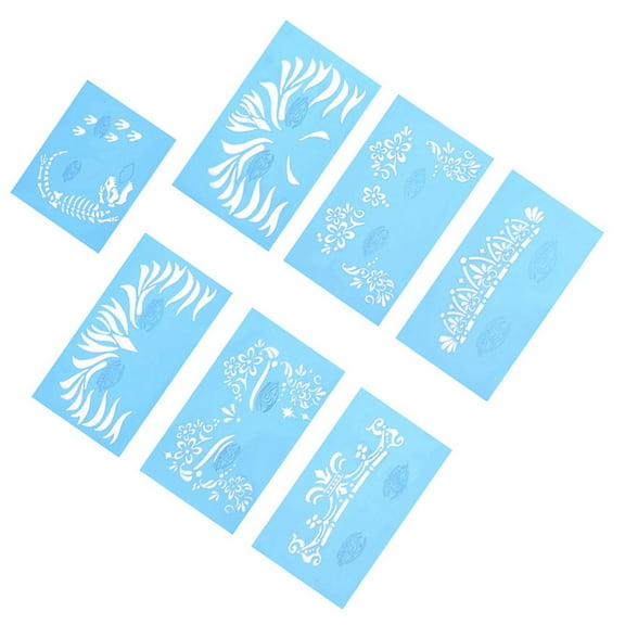 7pcs/set Reusable Face Paint Stencil Body Painting Template Facial Makeup Tattoo Design Tools