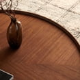 thumbnail image 6 of 39.3-Inch Round Coffee Table in Walnut - Circular Wood Design for Living Room, Bedroom, and Office, Modern Center Table for Spacious Areas, 6 of 16