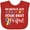 Red, variant on Inktastic My Sister is Just Down Right Perfect Down Syndrome Awareness Ribbon Boys or Girls Baby Bib