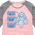 thumbnail image 3 of Disney - Lilo & Stitch - Sketch Drawing Of Stitch - Toddler & Youth Girls Raglan Graphic T-Shirt, 3 of 4