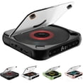 thumbnail image 1 of Portable Bluetooth CD Player with LED Display, 2026 New Portable Bluetooth CD Player, for Home, Car & Outdoor USB, SD/AUX/FM Radio, Hi-Fi Sound Rechargeable Wireless Compatible (Black), 1 of 7