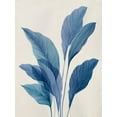 thumbnail image 2 of Aria K 19x24 White Modern Wood Framed Museum Art Print Titled - Blue Palm Leaves II, 2 of 4