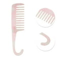 thumbnail image 2 of Unique Bargains 1 Pc Fashion Portable Wide Tooth Comb Pink White Acetate Sheet, 2 of 5
