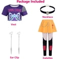 thumbnail image 3 of Popular Singer Costume Girls Halloween Costumes Outfit with Accessories Birthday Party Dress Up Sets Stage Performance Role Play Apparel for Kids, 3 of 6