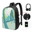 thumbnail image 3 of YFYANG 17" Laptop Backpack, Cartoon Love Birds Fashion Travel Work Backpack with USB and Headphone Cable Interface for Men and Women, 3 of 8