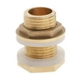 thumbnail image 3 of DOLITY 2-19pack Brass Water Tank Connector Bulkhead Fitting with Rubber DN15 34mm 2 Pcs, 3 of 9