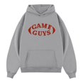 thumbnail image 2 of Gibobby Sudadera con capucha hombre Sudadera de Manga Larga con Cierre de un Cuarto para Hombre Color Liso con Bolsillo(Gris,CH), 2 of 4