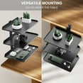 thumbnail image 6 of 3 Tier Clamp On Desk Shelf - Over Or Under Table Clamp,with Adjustable Metal Storage Tray Headphone Stand with No Drill Installation, for Home Office, Gaming Devices,Storage Tray,and More, 6 of 7