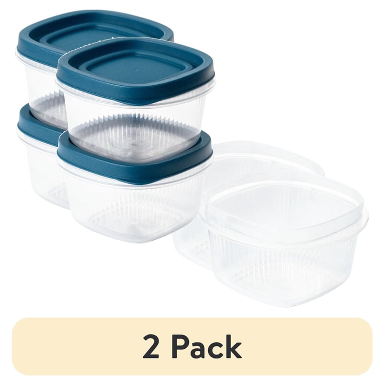 Square Food Storage Containers, 2 Cup, 3-Pack with Lids photo 1