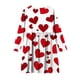 thumbnail image 4 of Vestido de manga larga con cuello redondo para niñas, vestido elástico de manga larga, corte A, estilo patinador con volantes, vestido de recital escolar, vestido de manga larga con cuello redondo par, 4 of 5