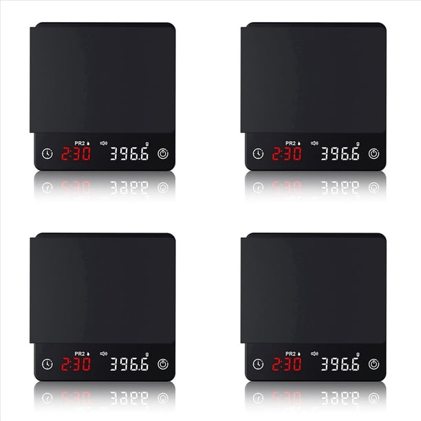 4X Mini Báscula de Cocina Inteligente con Pesaje de Precisión Báscula de Café Digital Espresso con Temporizador