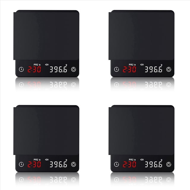 4X Mini Báscula de Cocina Inteligente con Pesaje de Precisión Báscula de Café Digital Espresso con Temporizador