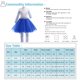 thumbnail image 2 of Nvse-Youthful Blue Pleated Skirt Performance Outfit Girls Cheerleader Costume Cheerleader Outfit for Kids with Pom Poms Halloween Dress Up Birthday Party(Royal Blue )110, 2 of 4