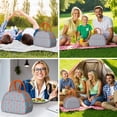 thumbnail image 6 of Insulated Lunch Bag Women, Reusable Red Lobster Blue Pattern Tote Lunch Box, Leakproof Cooler Lunch Bags for Work Office Travel Picnic, 6 of 6