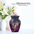 thumbnail image 4 of Petunia Keepsake Cremation Urn For Ashes Women - Small Funeral Urns For Male - Grey Mini Urn For Adult Female - Purple Urns For Human Ashes Female -3 Inch, 4 of 7
