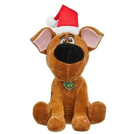 Animated Singing Scooby Doo with a Santa hat, Sings and Jams Out to "Jingle Bells", 10.5 inches