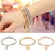 thumbnail image 3 of Conjunto de 3 pulseras de palomitas de maíz Bling Bling oro plata oro rosa, 3 of 14