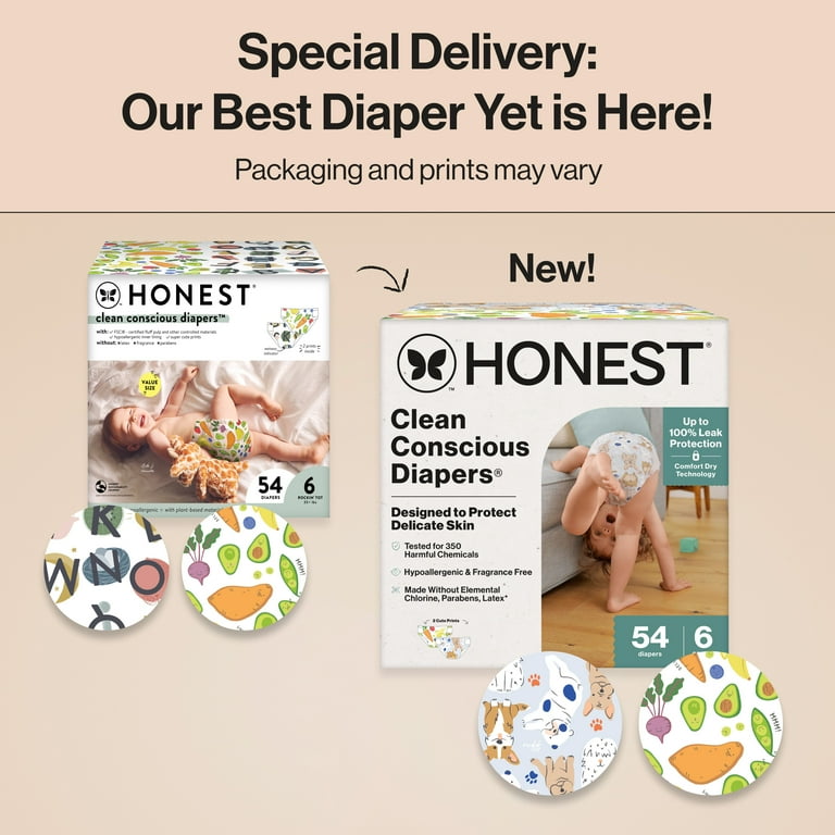 Honest® Clean Conscious Baby Diapers Size 6 (35+ lbs