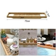 thumbnail image 2 of Bamboo Bathtub Rack Bathtub Tray Bathroom Shower Storage Rack for Shampoo Soap Razor, 2 of 8