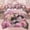 Pink, variant on Erosebridal Cartoon Cat Kitten Twin Bedding Sets for Kid, Flower Floral Bedding Comforter Set, 7-Piece