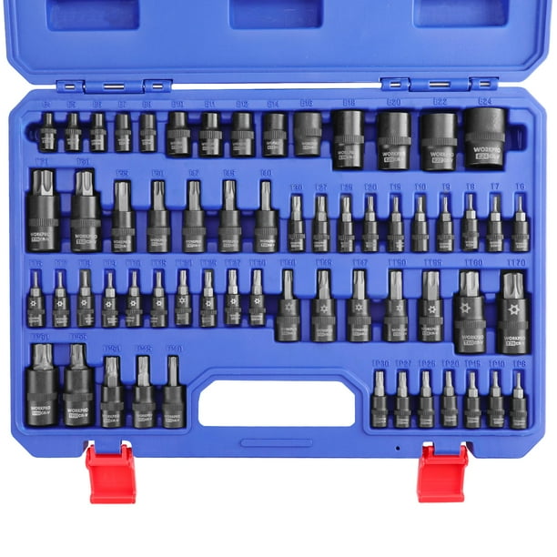 Juego de conectores Torx Bit y conectores Torx externos WORKPRO, 60 piezas