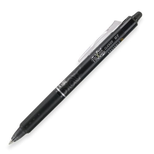 PILOT FriXion Clicker Erasable 12-Pack - NEW 31450 Refillable & Retractable Gel Ink Pens Black Ink Fine Point 