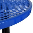 thumbnail image 2 of LiviNest Round Outdoor Picnic Table with Benches: 46" Steel Table & 4 Seats - Integrated Blue Table Set for Backyard BBQ & Family Gatherings - Portable Design with Umbrella Hole, 2 of 6