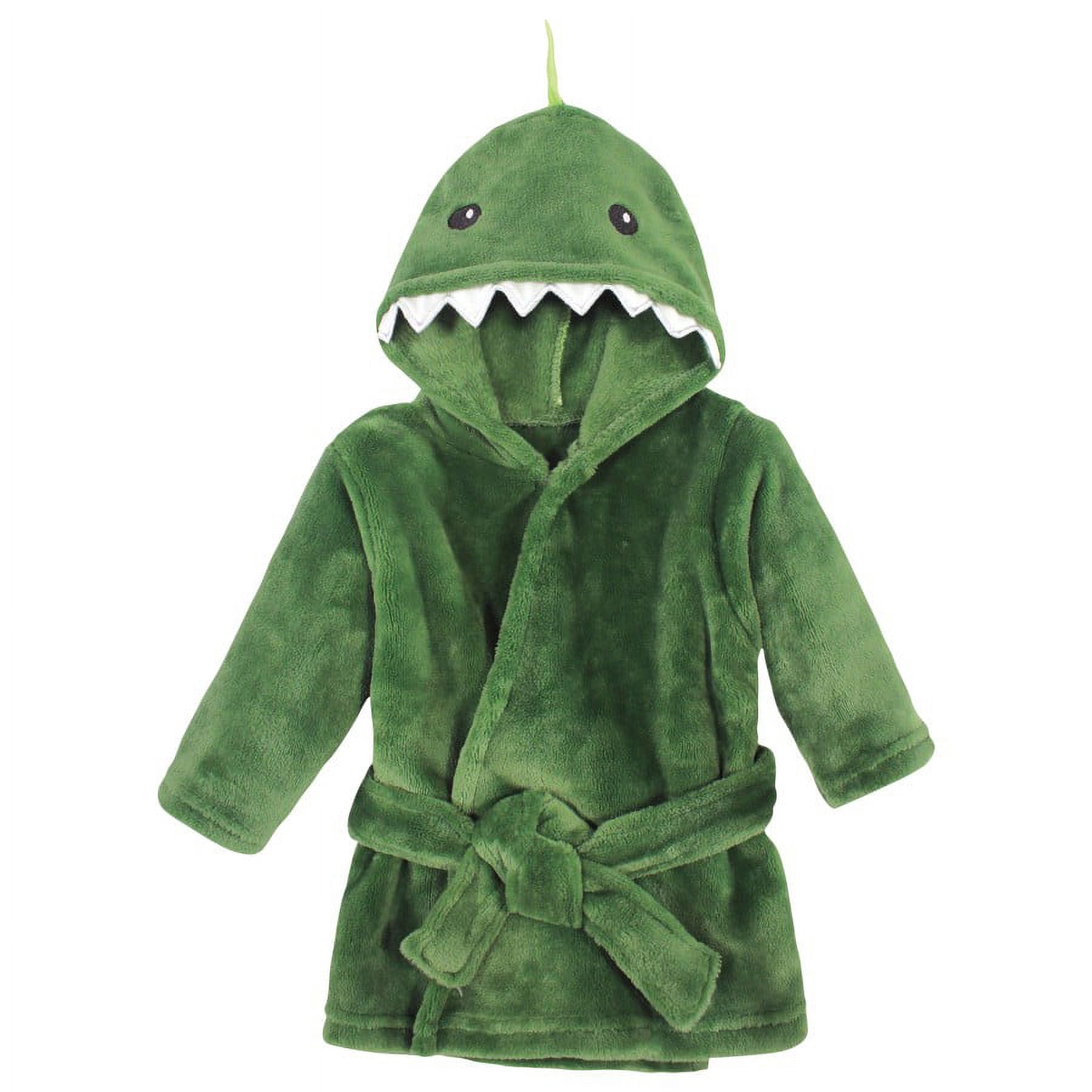 Hudson Baby Infant Boy Plush Bathrobe and Toy Set, Dinosaur, One Size