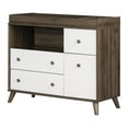 thumbnail image 2 of South Shore Yodi Changing Table with Drawers and Open Storage, in Natural Walnut and White, 2 of 14