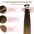 thumbnail image 2 of Extensiones de cabello GOO GOO U Tip, 22 pulgadas, 50 g, 50 g, 50 g, salsa de chocolate, 2 of 9